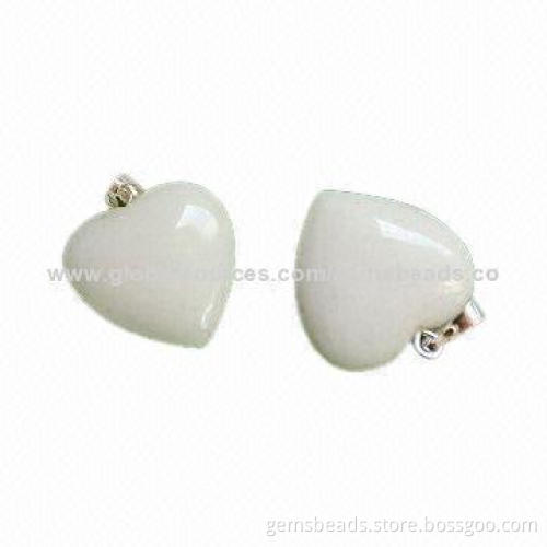 Gemstone heart pendant